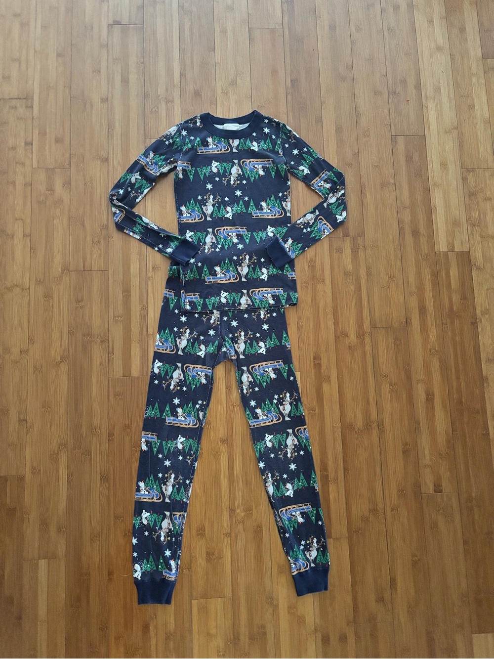 Hanna Andersson Organic Cotton Kids Holiday Disney Frozen Pajama Set